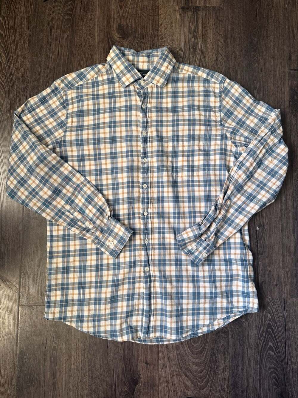 Rodd & Gunn Leggiuno Italian Fabric Shirt Men’s XL Sports Fit Plaid Button Up